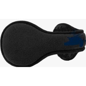 Metog Unisex Adult Black Winter Foldable Fleece Earmuffs Behind the Head